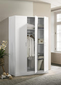 White 3 Doors Wooden Armoire Wardrobe W9643