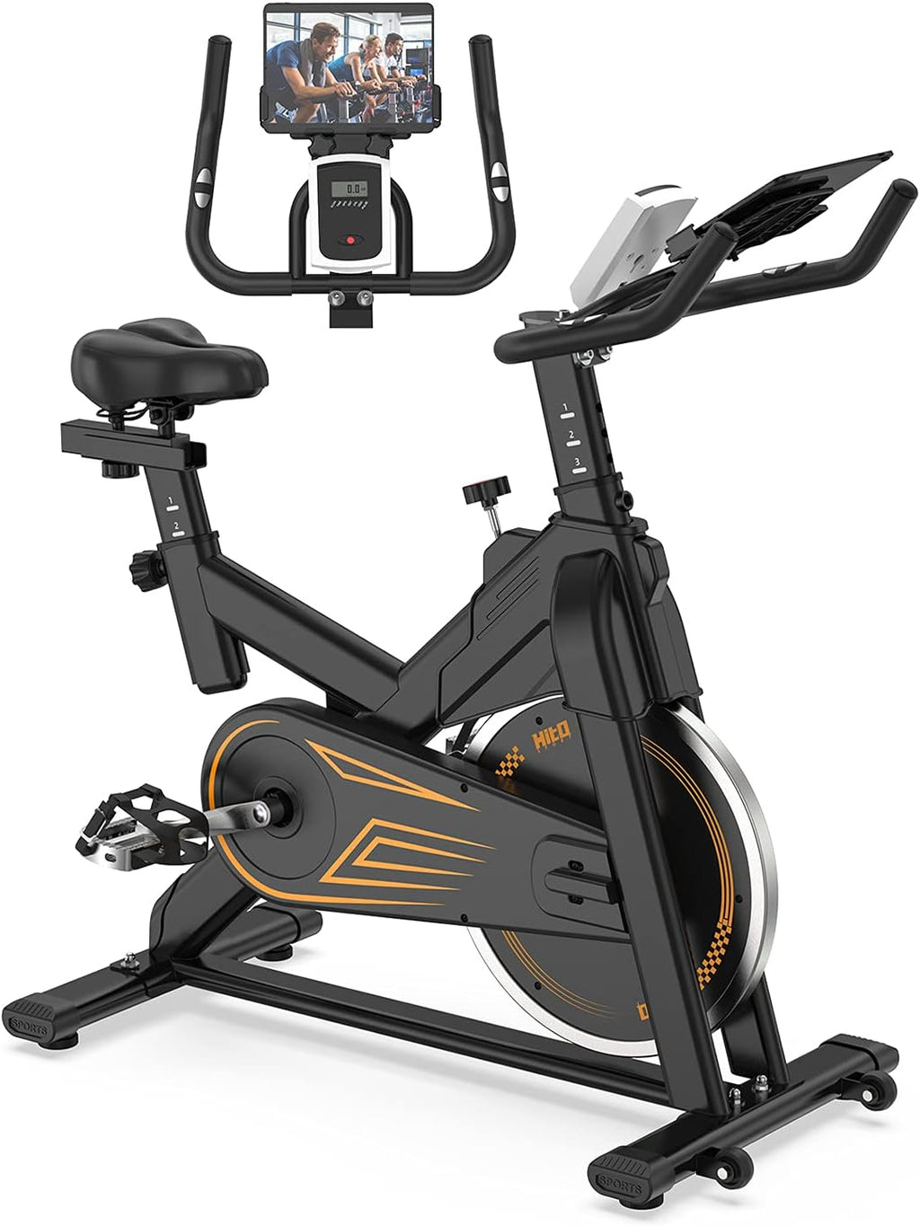 Stationary Exercise Bike with LCD Monitor V50213