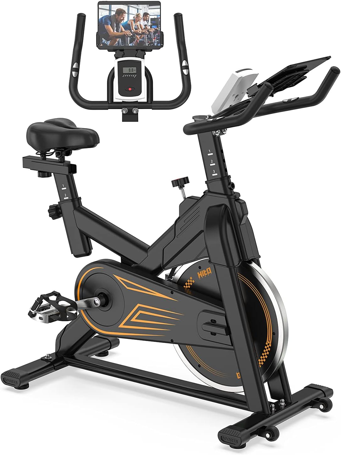 Stationary Exercise Bike with LCD Monitor V50213