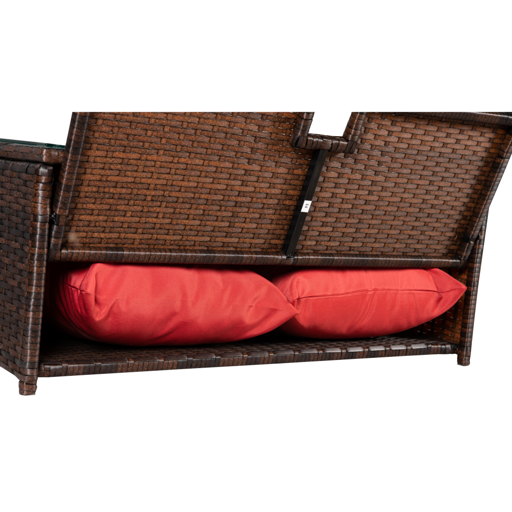 Brown PE Rattan Wicker Sectional Cushioned Sofa Set B9879