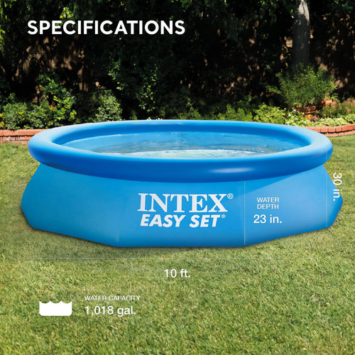 10 Ft x 30 In Inflatable Round Swimming Pool A24021