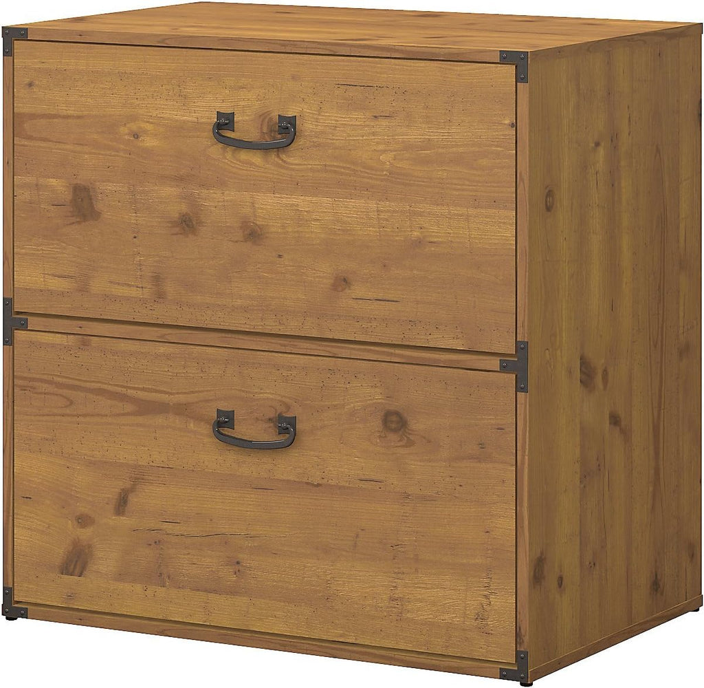 Vintage Golden Pine Lateral File Cabinet R6813