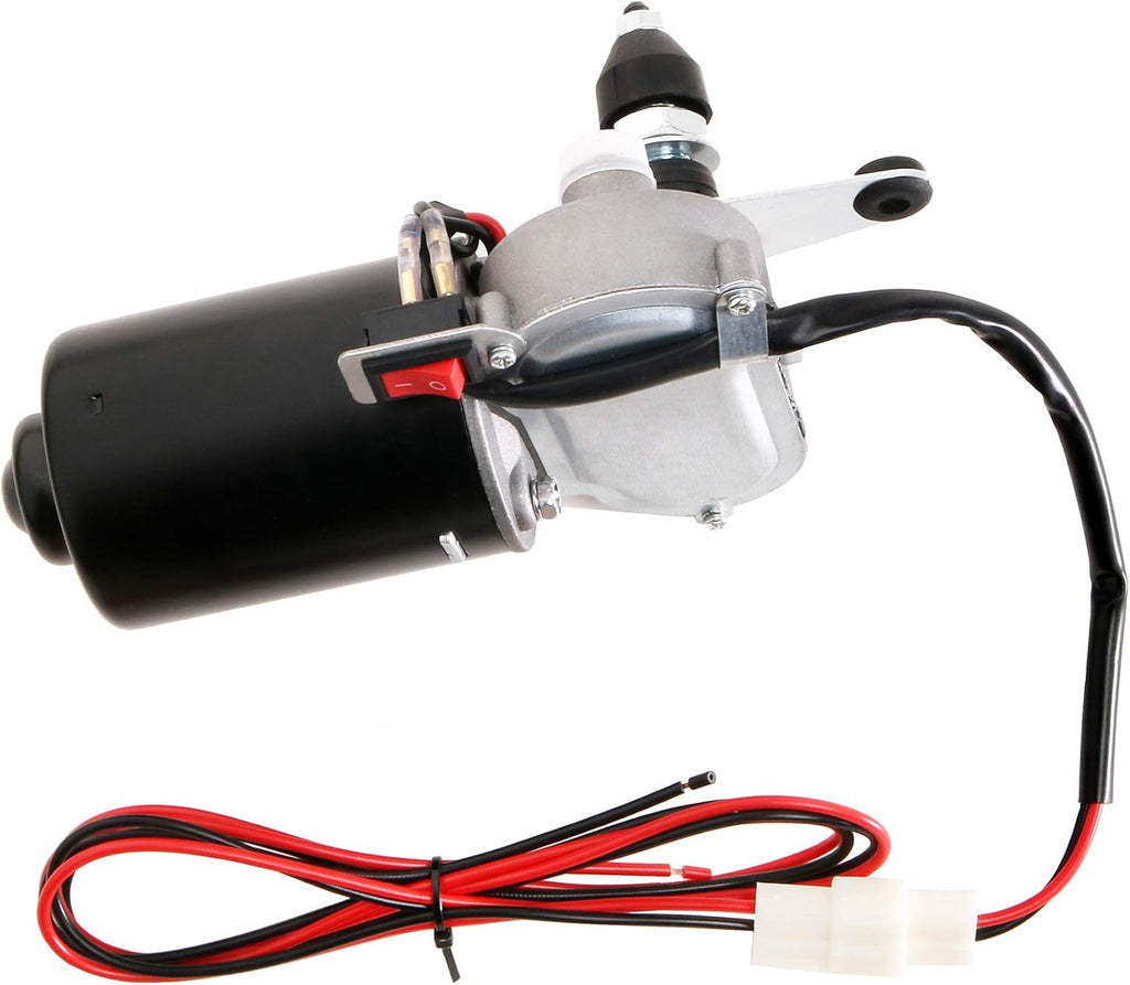 12V Universal Electric Windshield Wiper Motor Kit for UTV ATV Windshields, 17.7" Arm, 17.7" Blade Pack of 2 X261806