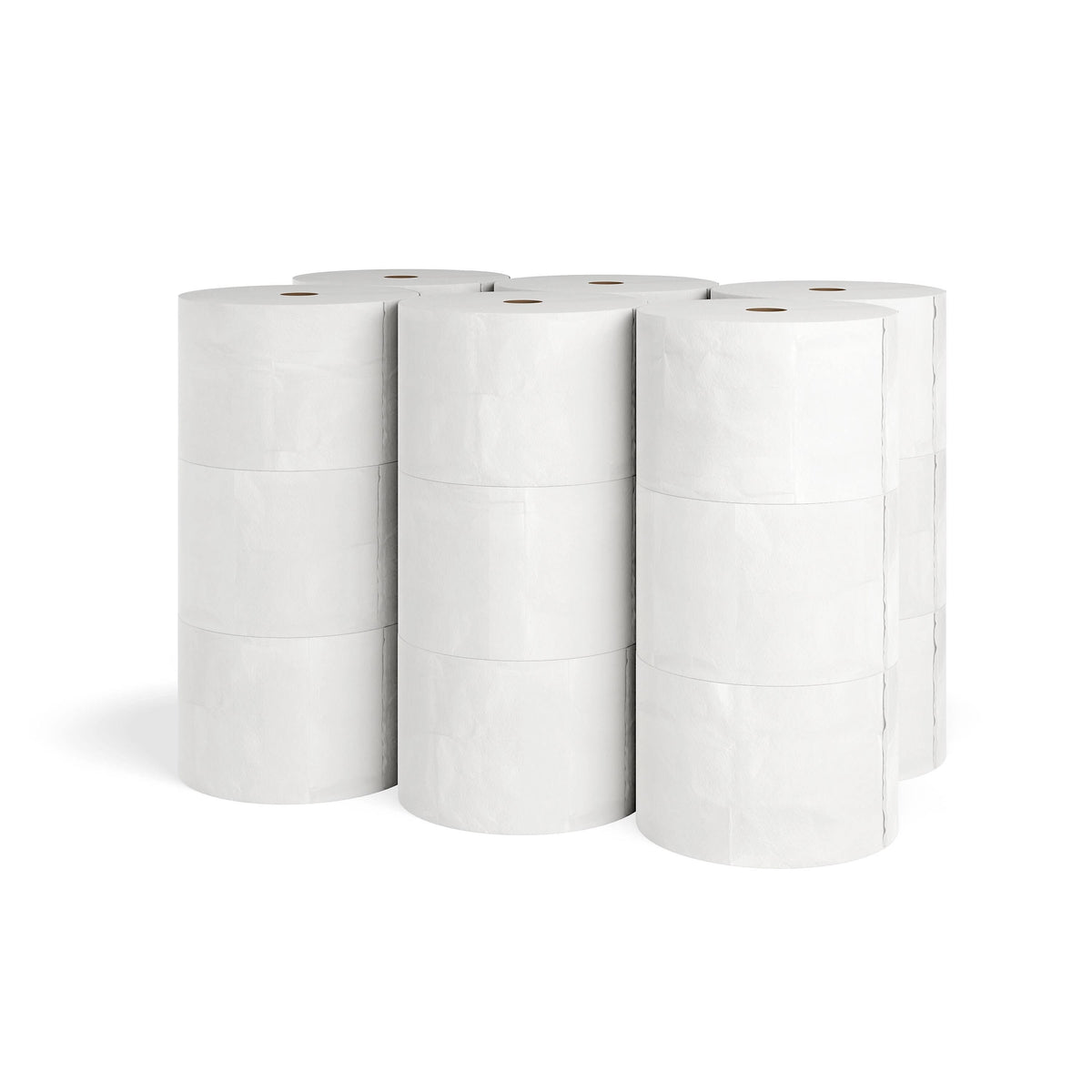 White Two-Ply Bath Tissue, 18 Rolls/Cart F318034