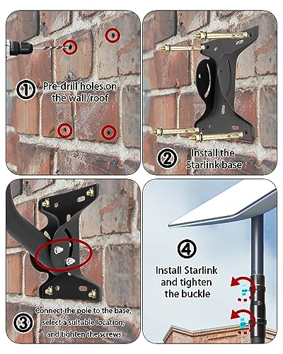 Adjustable Wall Mount for Starlink Satellite E5068