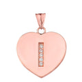 Rose Gold Heart Pendant Necklace Y73469