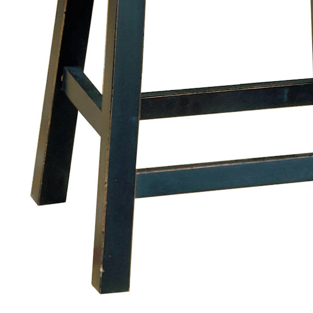 Black Wooden Counter Height Stool Set of 2 G616337