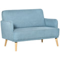 Blue Upholstered Loveseat Sofa M8312
