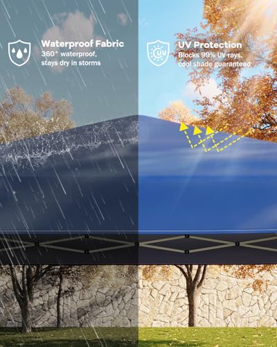 10x10 Pop Up Canopy Tent with 4 Sandbags & Carrying Bag - Blue J8852