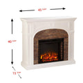 White Electric Fireplace Q1950
