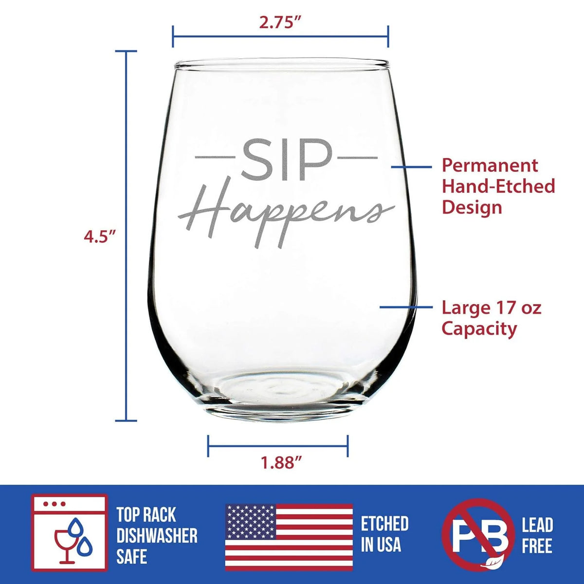Stemless Wine Glass 17 Ounces R267