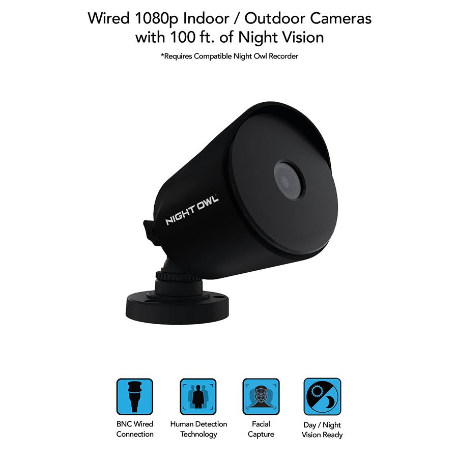 Black 2 Pack 1080p HD Wired Cameras U23900