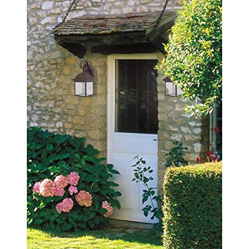 One-Light Exterior Wall Lantern Textured Rust Patina Cast Aluminum K384062