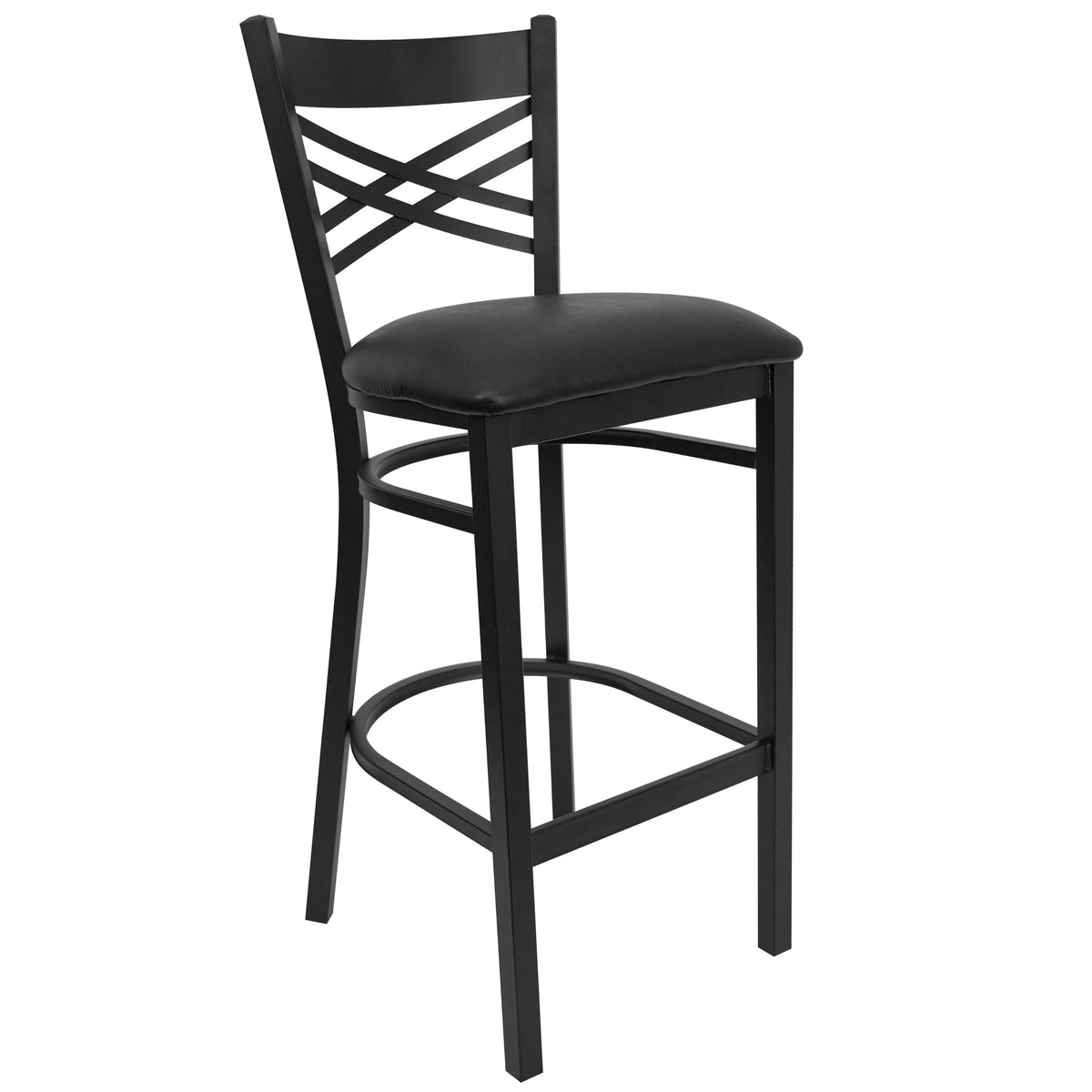Black X Back Metal Barstool U839