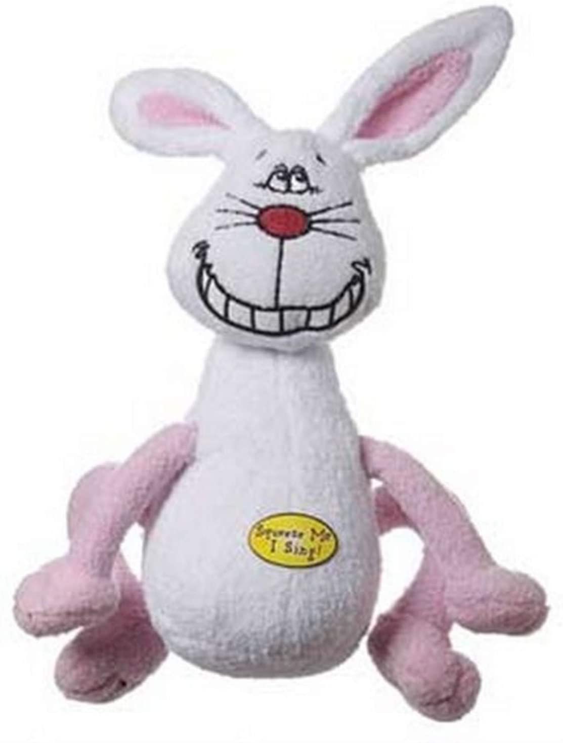 White Rabbit Plush Dog Toy, 8-Inch X297