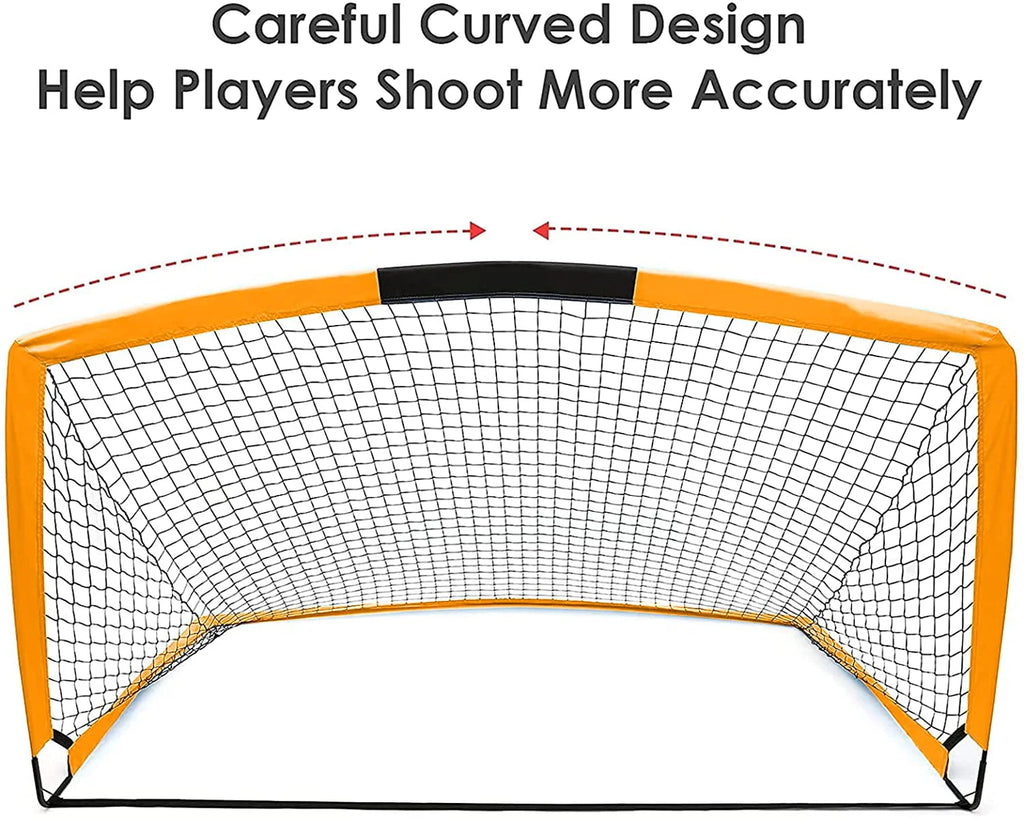 6'x4' Set of 2 Foldable Soccer Goals D224