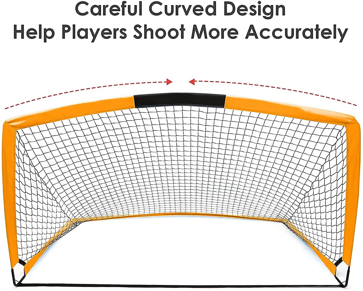 6'x4' Set of 2 Foldable Soccer Goals D224