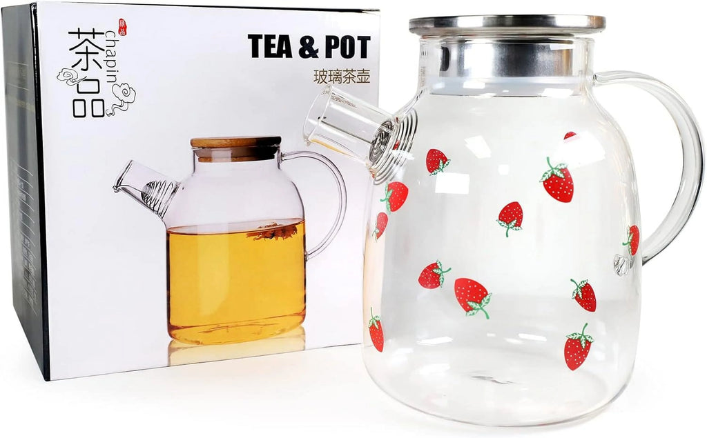 Glass Tea Kettle Glass Teapot Glass Pitcher (1.6L) N627