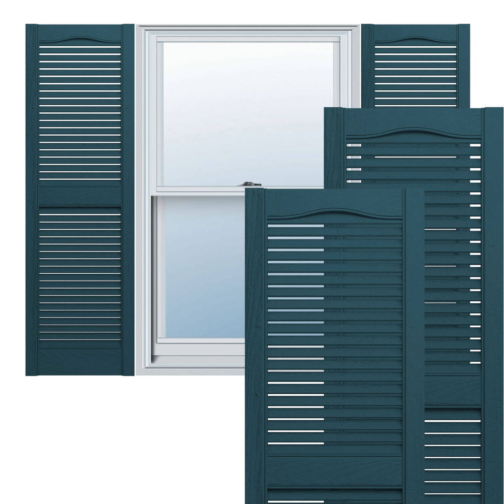 Vinyl Open Louver Shutters with Installation Shutt J8595