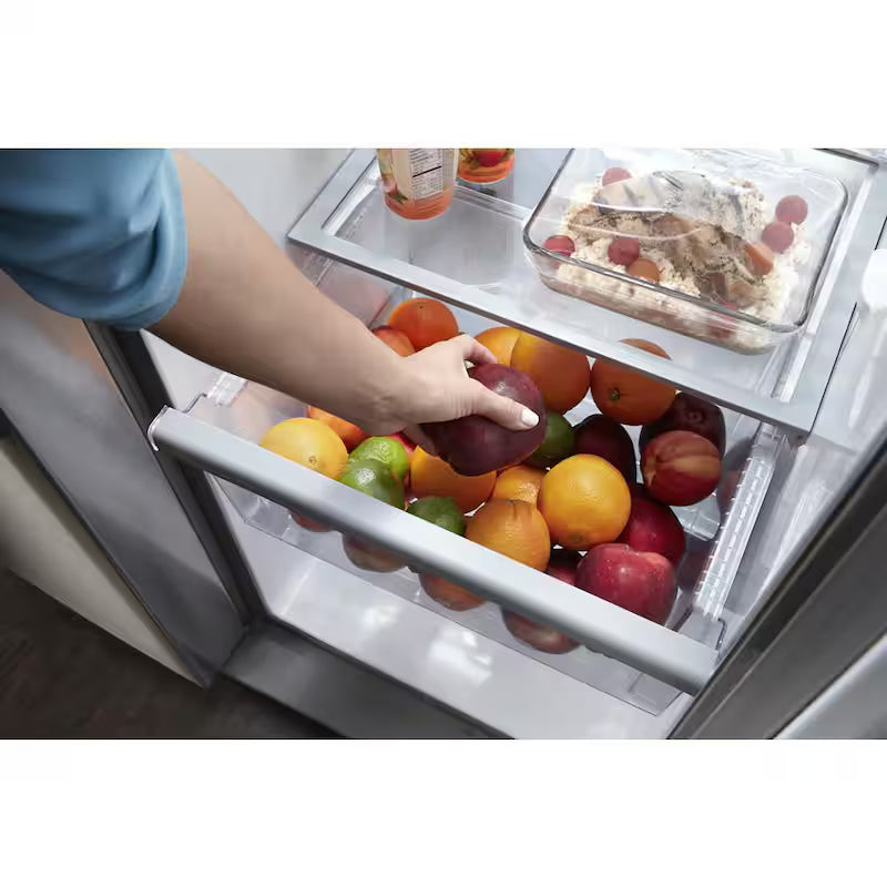 21 cu. ft. Side by Side Refrigerator Stainless Steel Counter Depth U505