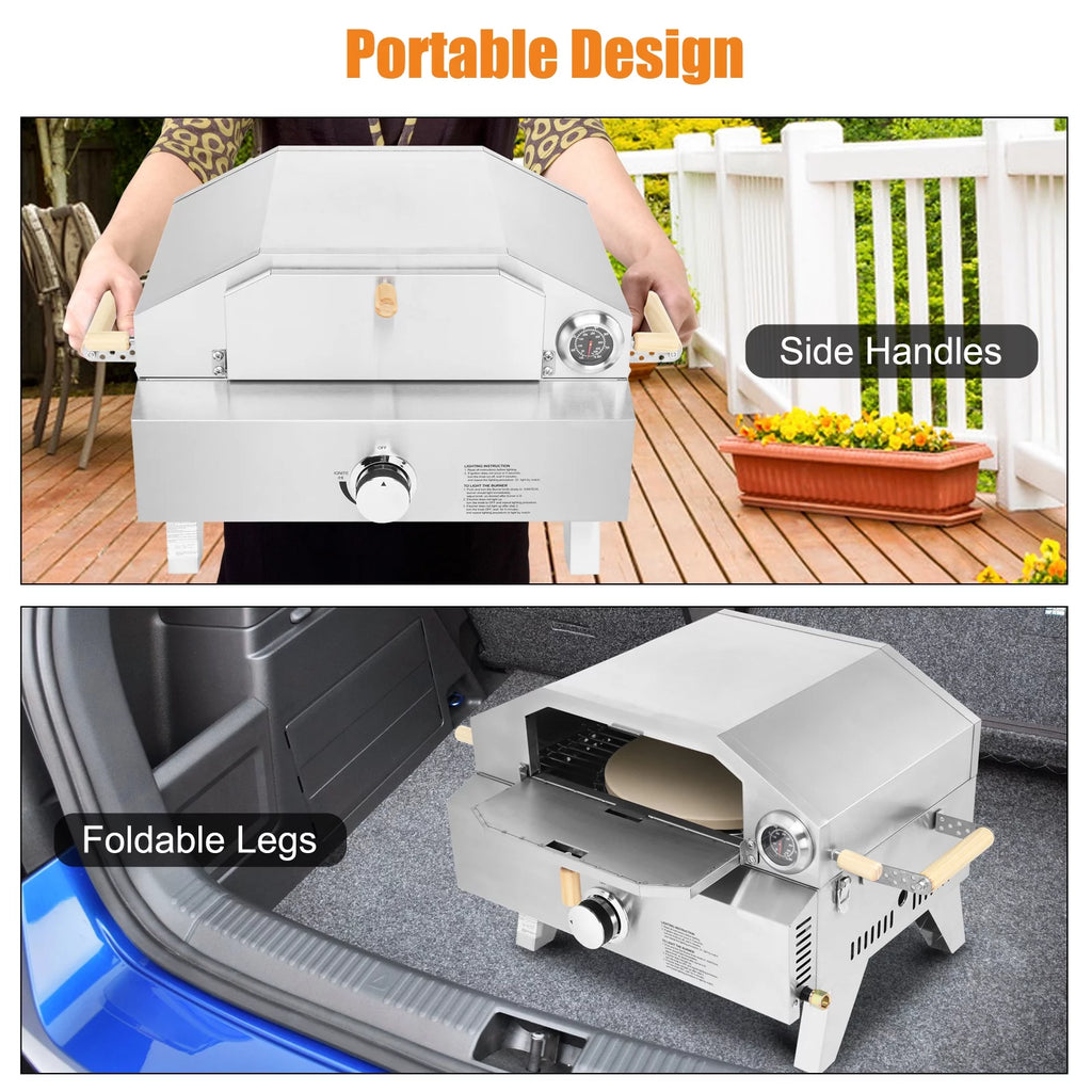 12 Inch 2-in-1 Gas Pizza Oven & Propane Grill Z86667