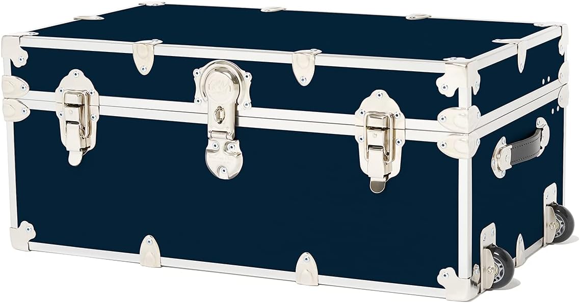 Large Armor Roller Trunk with Mounted Wheels 32x18x14 Black L183