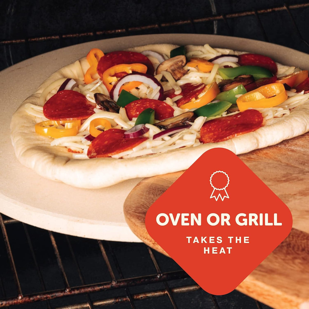 Thermal Shock Resistant Pizza and Baking Stone 14 x 16 inch R84450