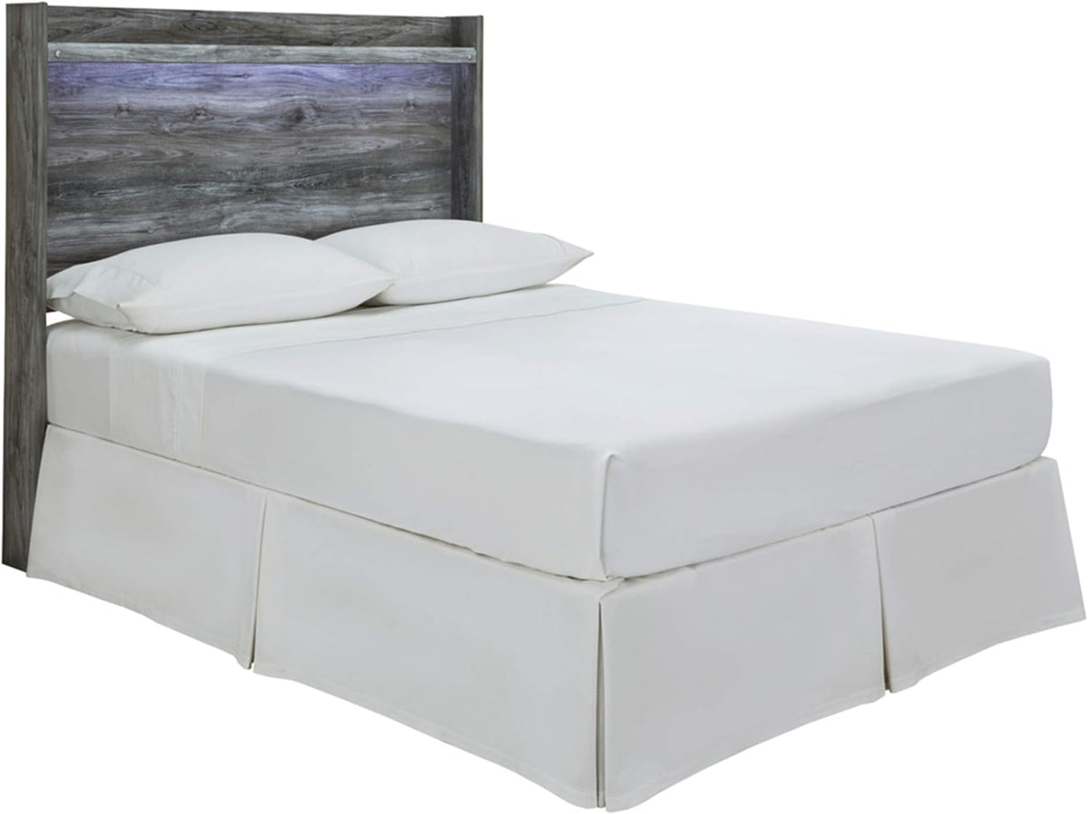 Farmhouse Panel Headboard with USB Charging Stations, King, Whitewash A245