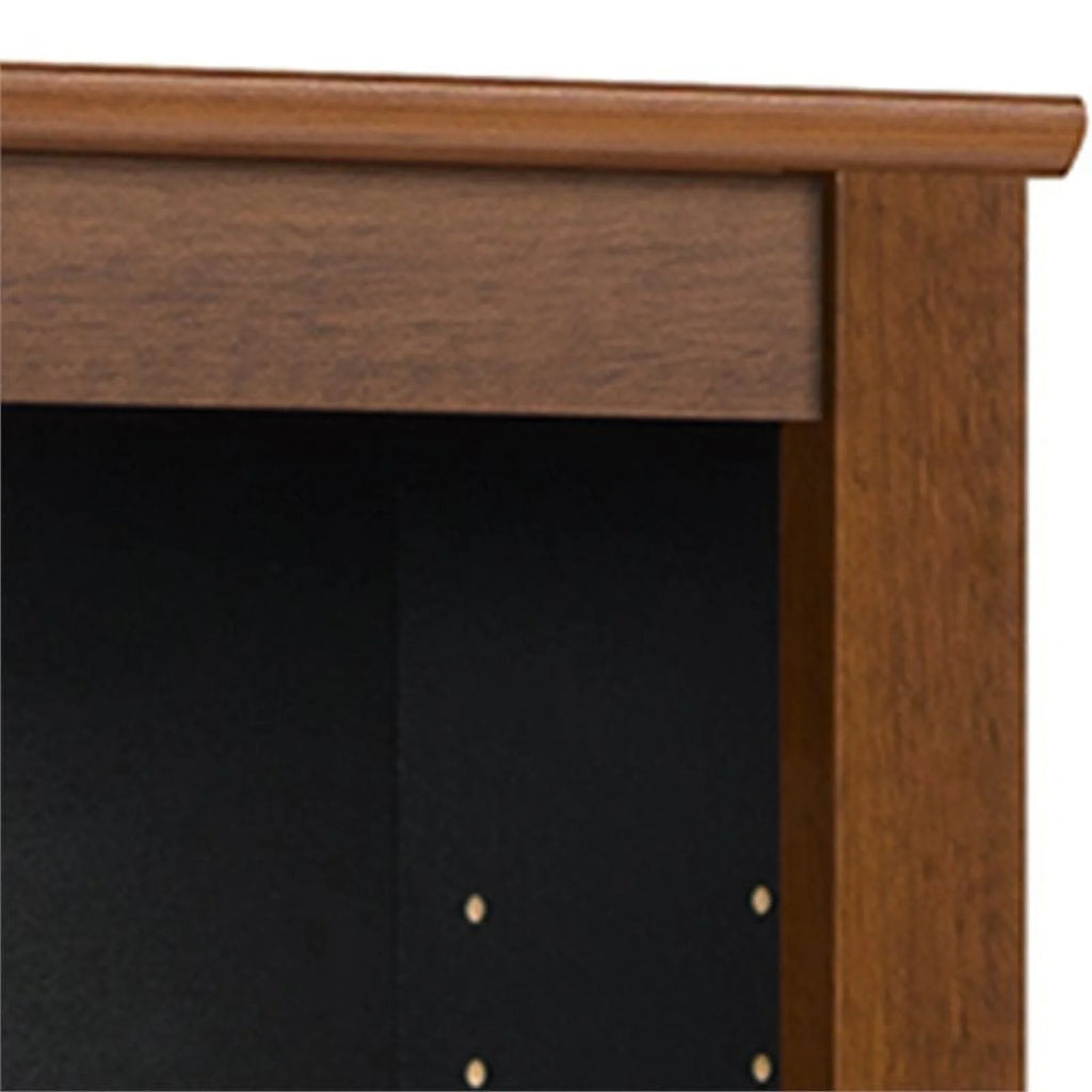 Triple Floating Media Wall Storage in Cherry and Black Y60680