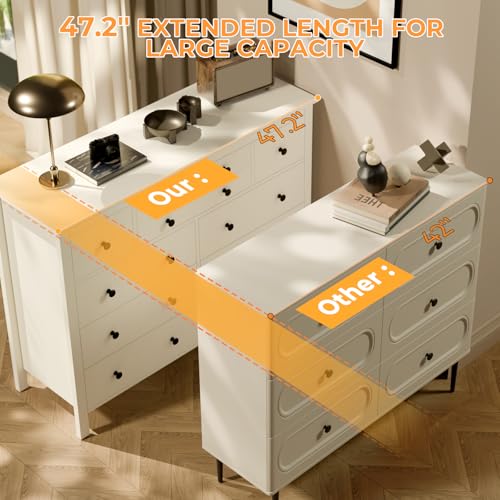 10 Drawer White Wooden Dresser K6635