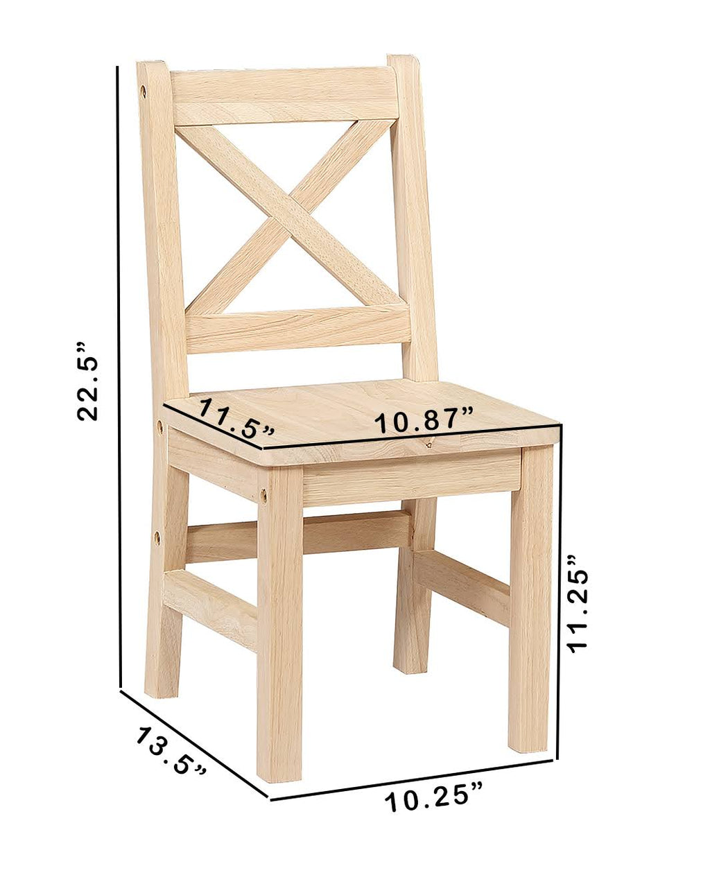 Solid Hard Wood Kids Chair, Set of 2 V219