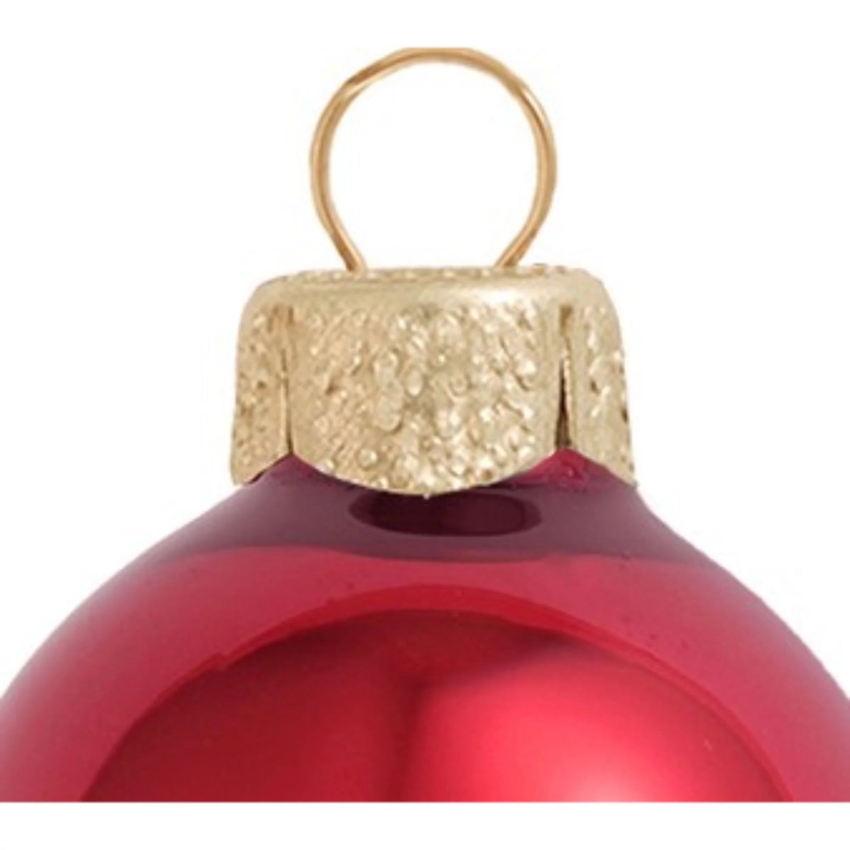 Red 2" Glass Christmas Ball Ornaments 28ct E820