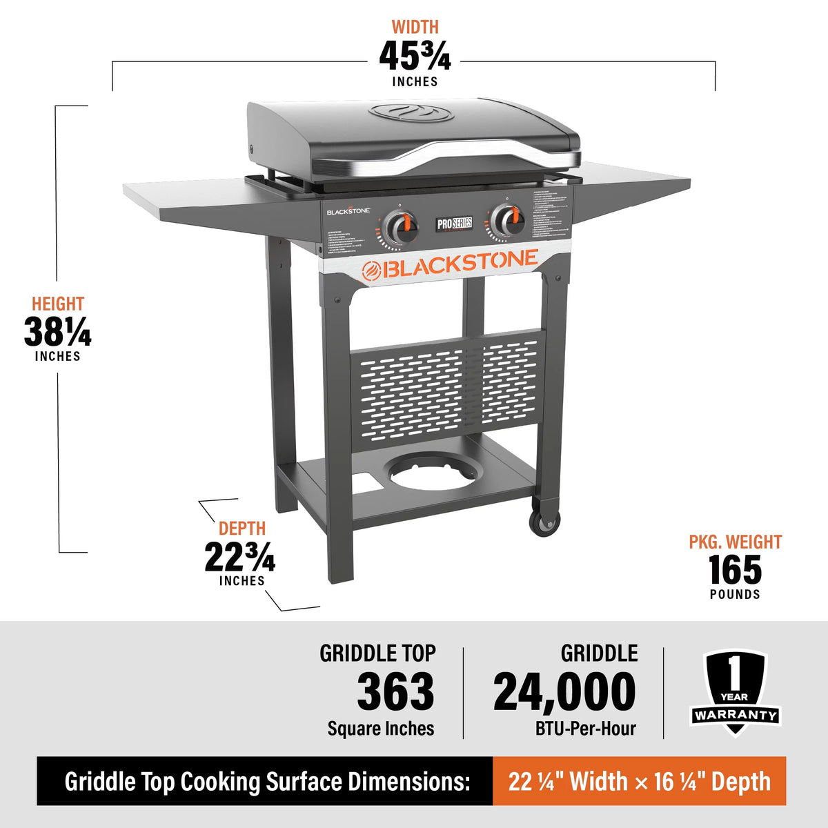 2 Burner Propane Griddle with Hood X3162