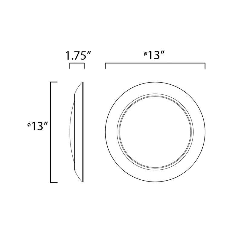 Satin Nickel LED Flush Mount P8231