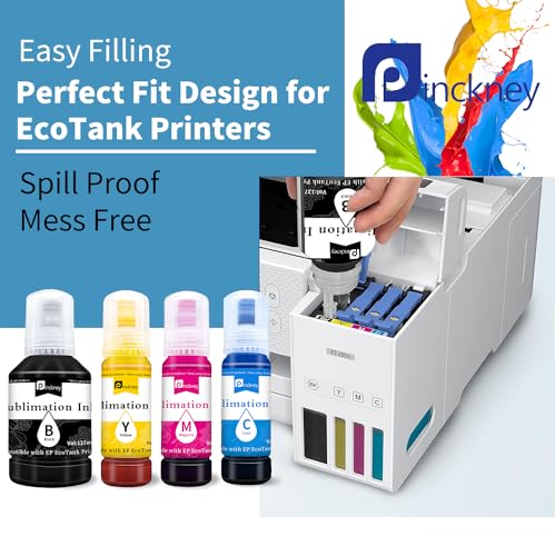 Cartridge-Free Super-Tank Printer with Sublimation Ink Bundle (White) N552