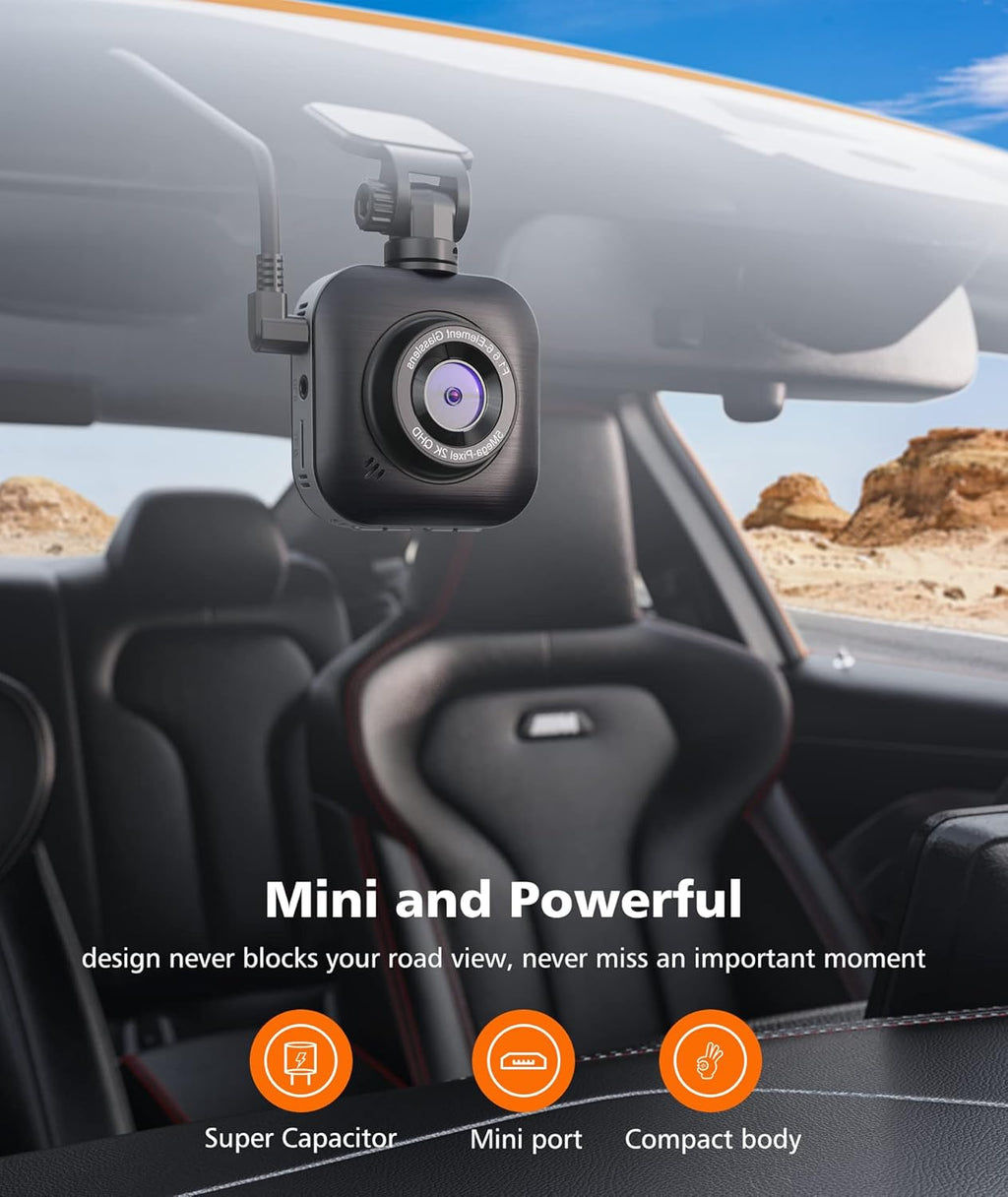 Dash Cam Front 1080P Full HD Car Camera 2560x1440P with 32GB SD Card Pack of 2 C430