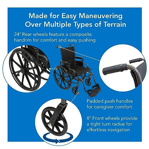 20" x 16" Height Adjustable Wheelchair with Elevating Leg Rest Z28299