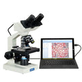 40X-2000X Digital LED Compound Microscope with Built-in 1.3MP Camera and Double Layer Mechanical Stage I8190