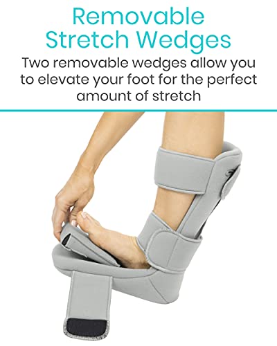Plantar Fasciitis Night Splint with Trigger Point Stretch Wedges - Soft Leg Brace Support, Orthopedic Sleeping Immobilizer Stretch Boot (Medium) Q342881