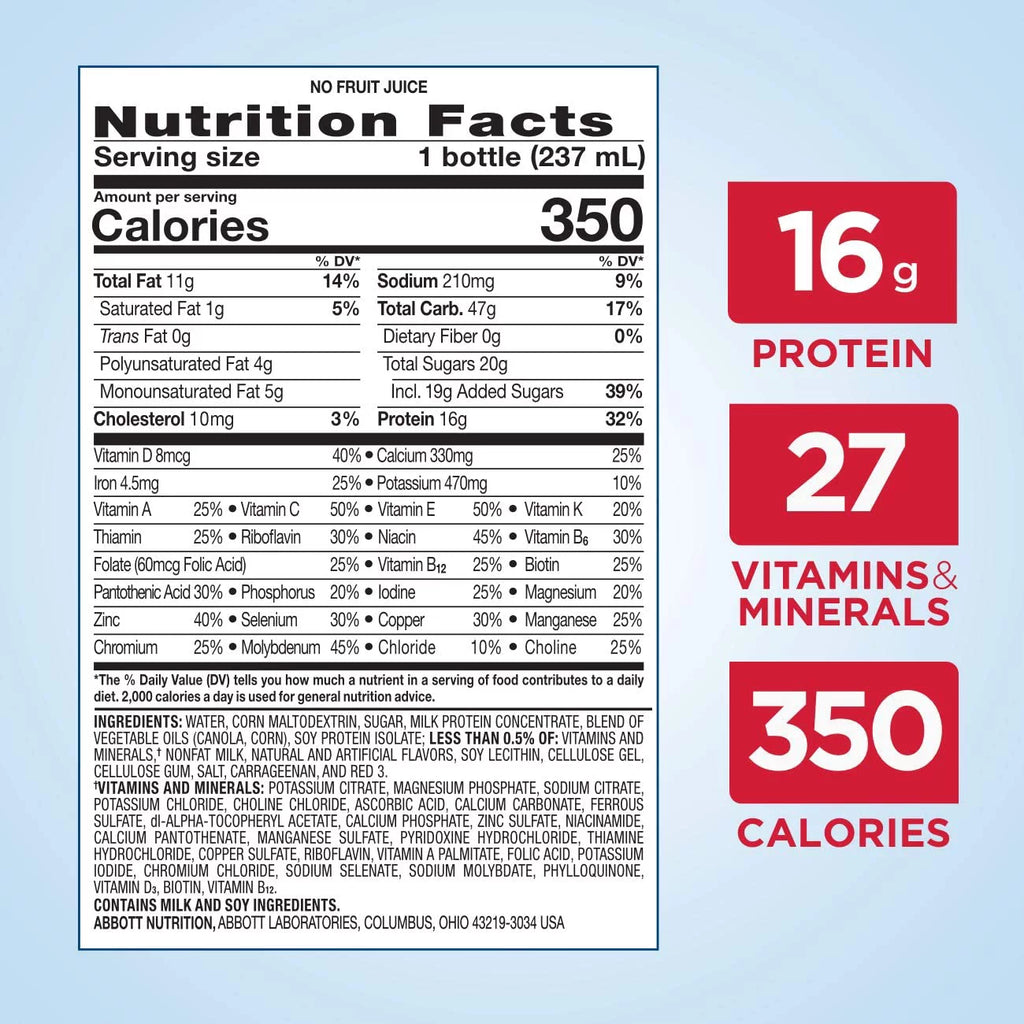 Strawberries & Cream 8 oz Nutritional Shake Case of 24 J1863