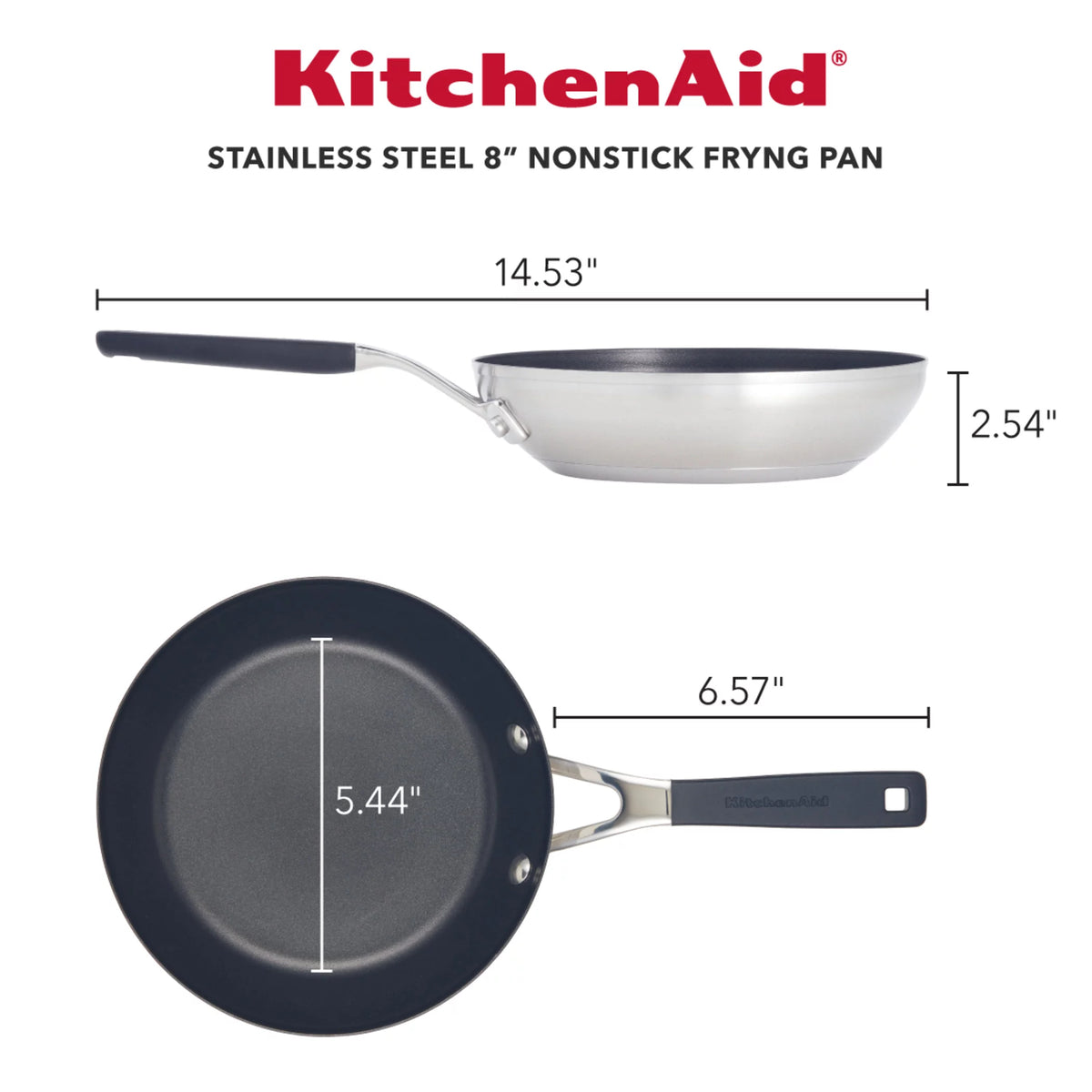 Stainless Steel 8 inch Nonstick Induction Frying Pan V440456