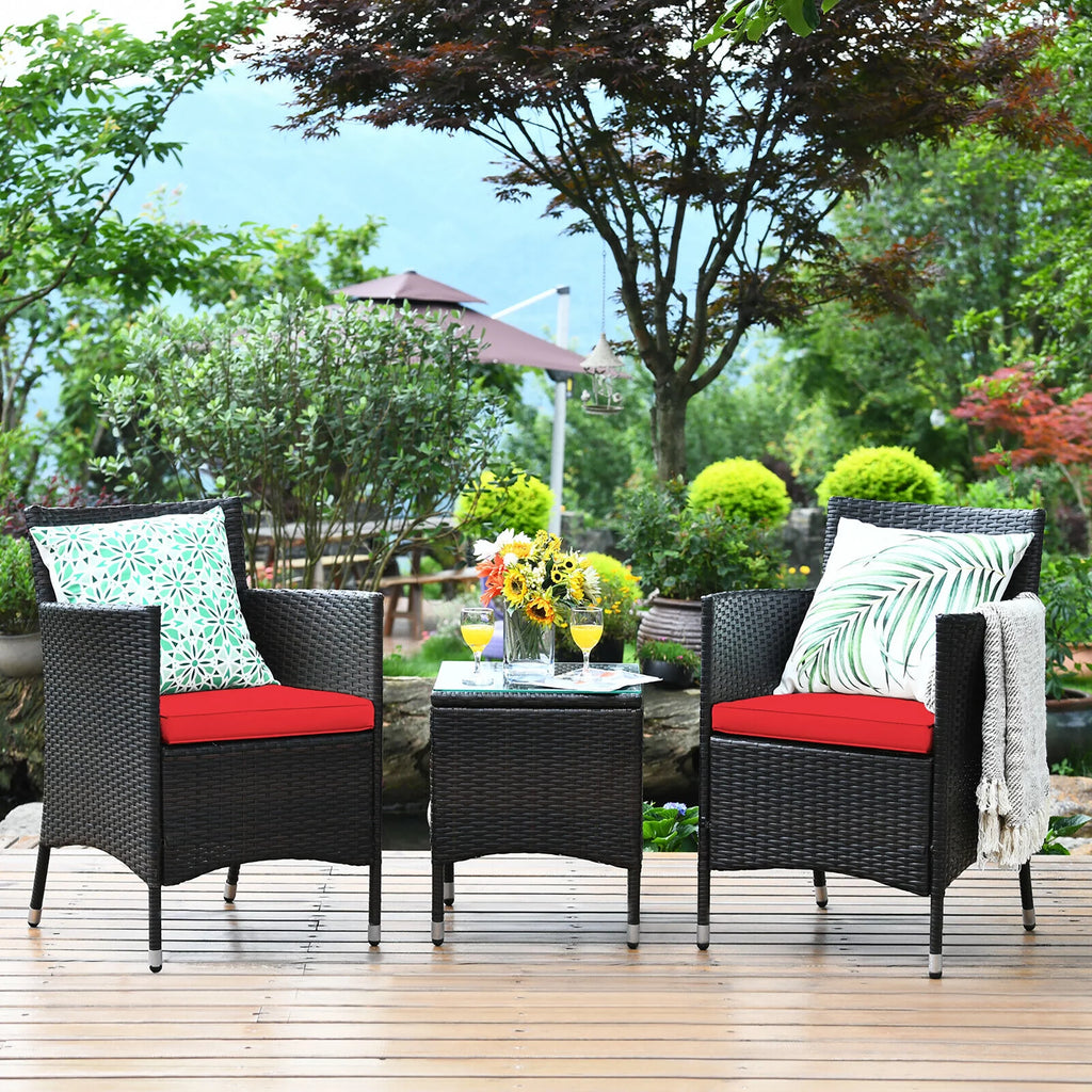 3 PCS Rattan Wicker Furniture Set O23606
