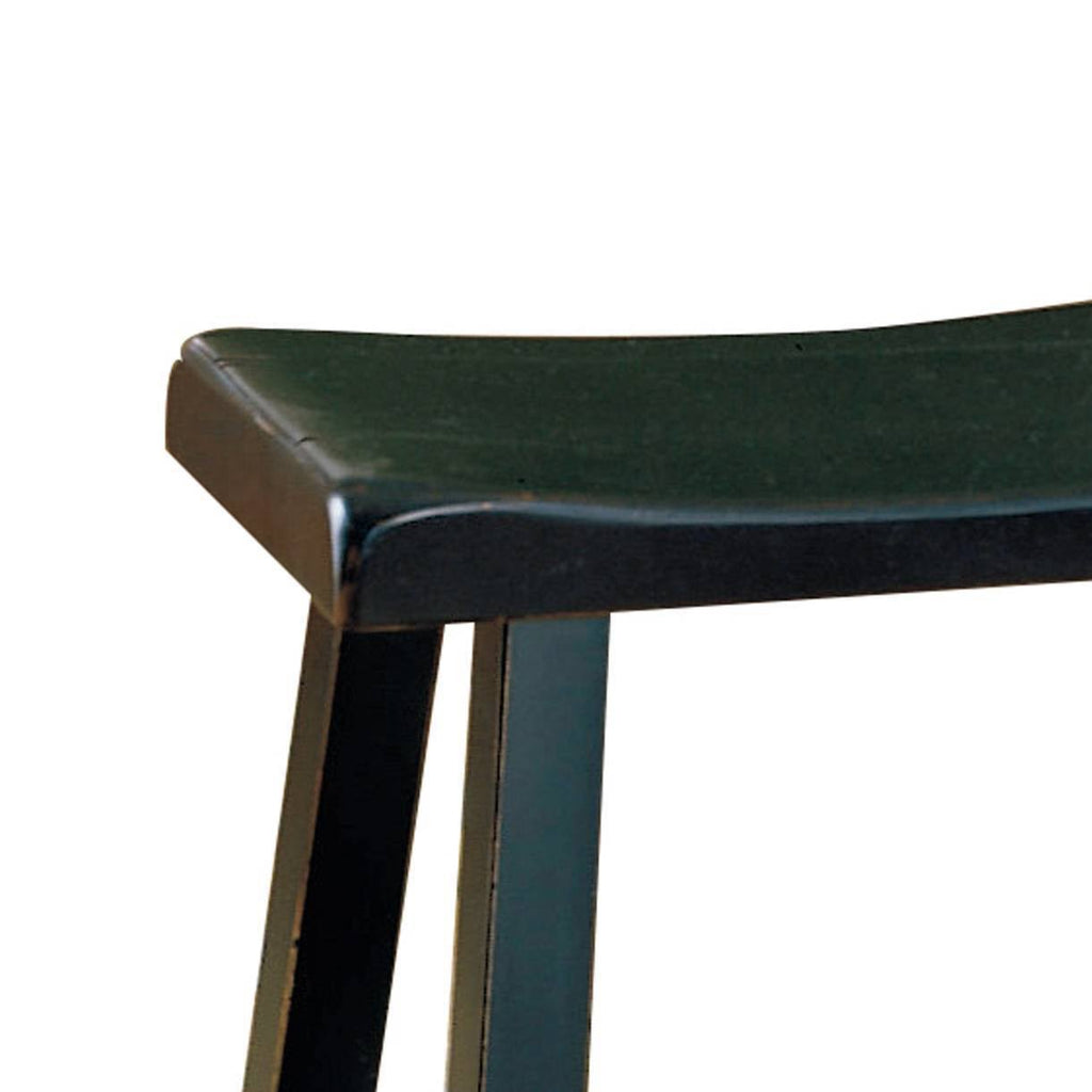 Black Wooden Counter Height Stool Set of 2 G616337