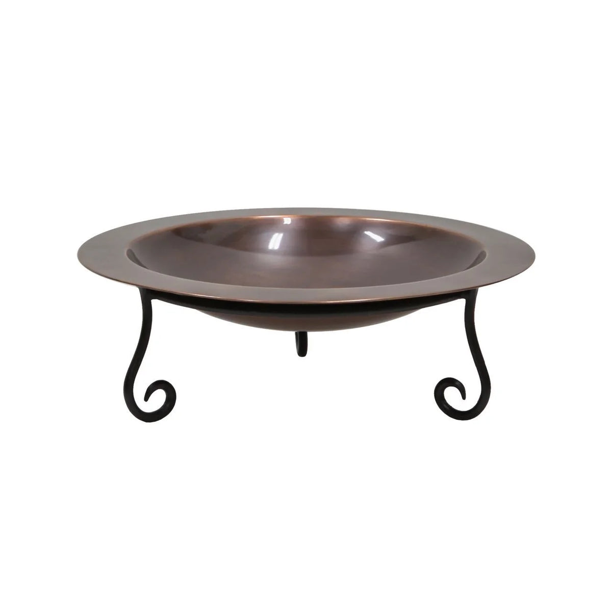 18" Copper Birdbath with Stand M102