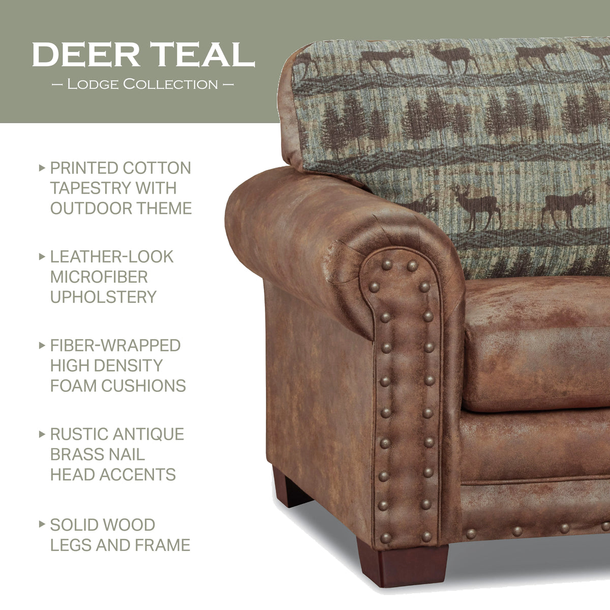 Teal Tapestry Loveseat Q94983