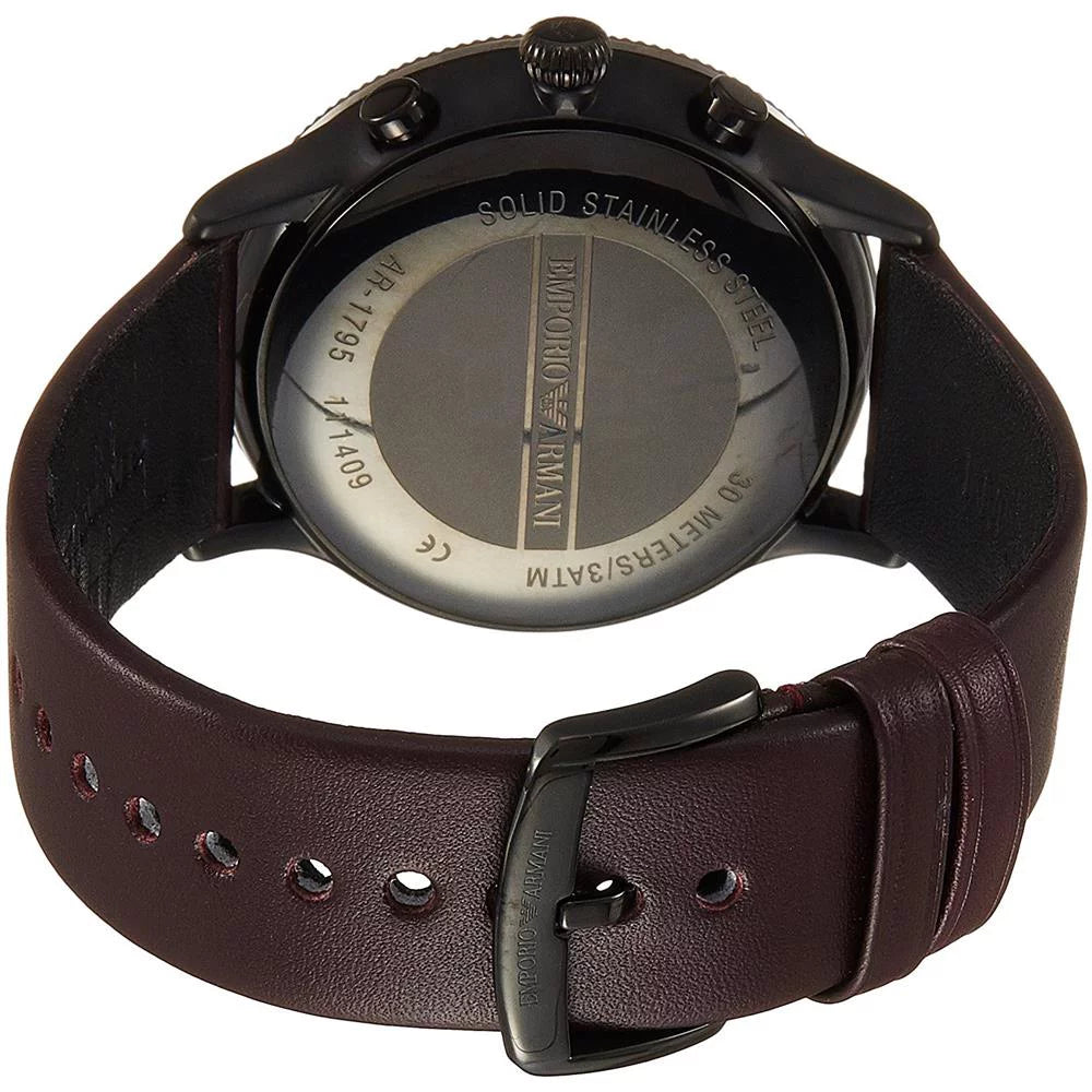 Stainless Steel Red Brown Watch O9758