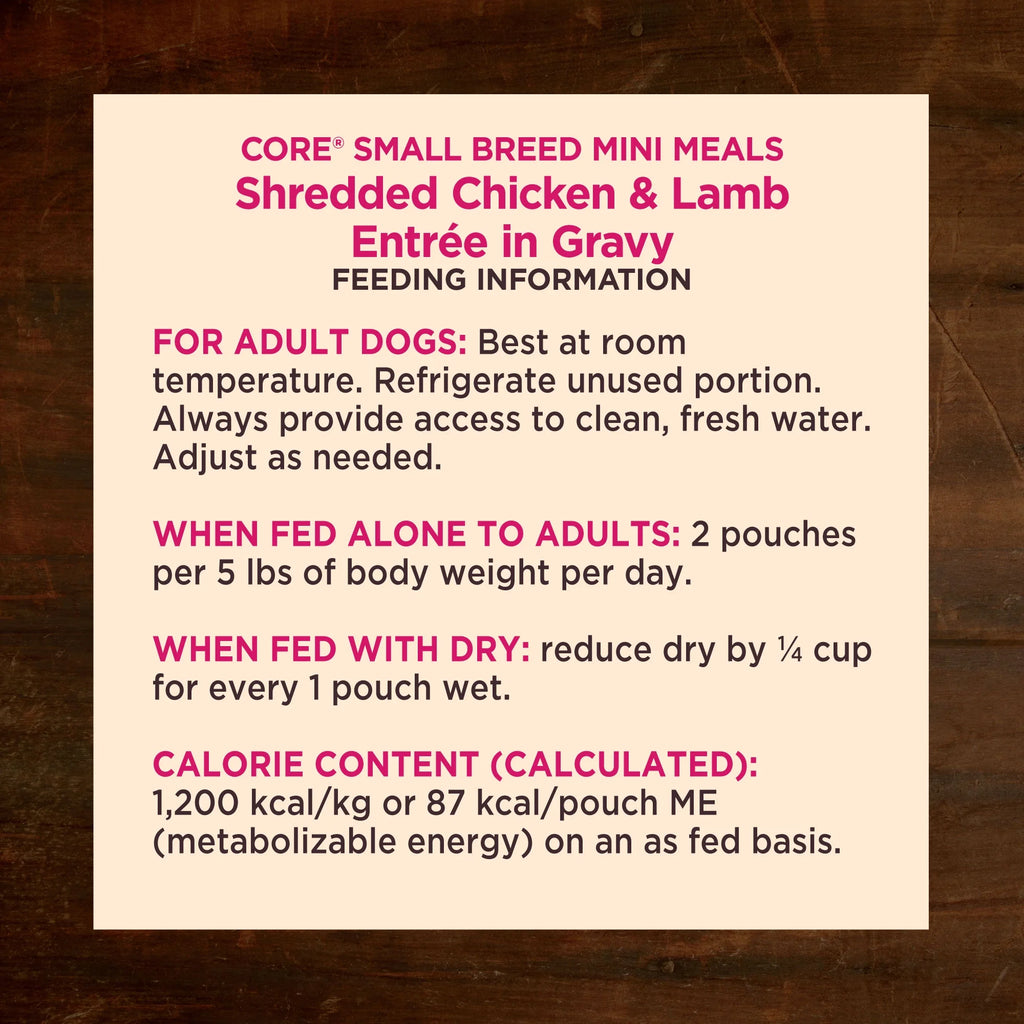 Grain Free Small Breed Wet Dog Food, Shredded Chicken & Lamb in Gravy, 3-Ounce (Pack of 12) O4017