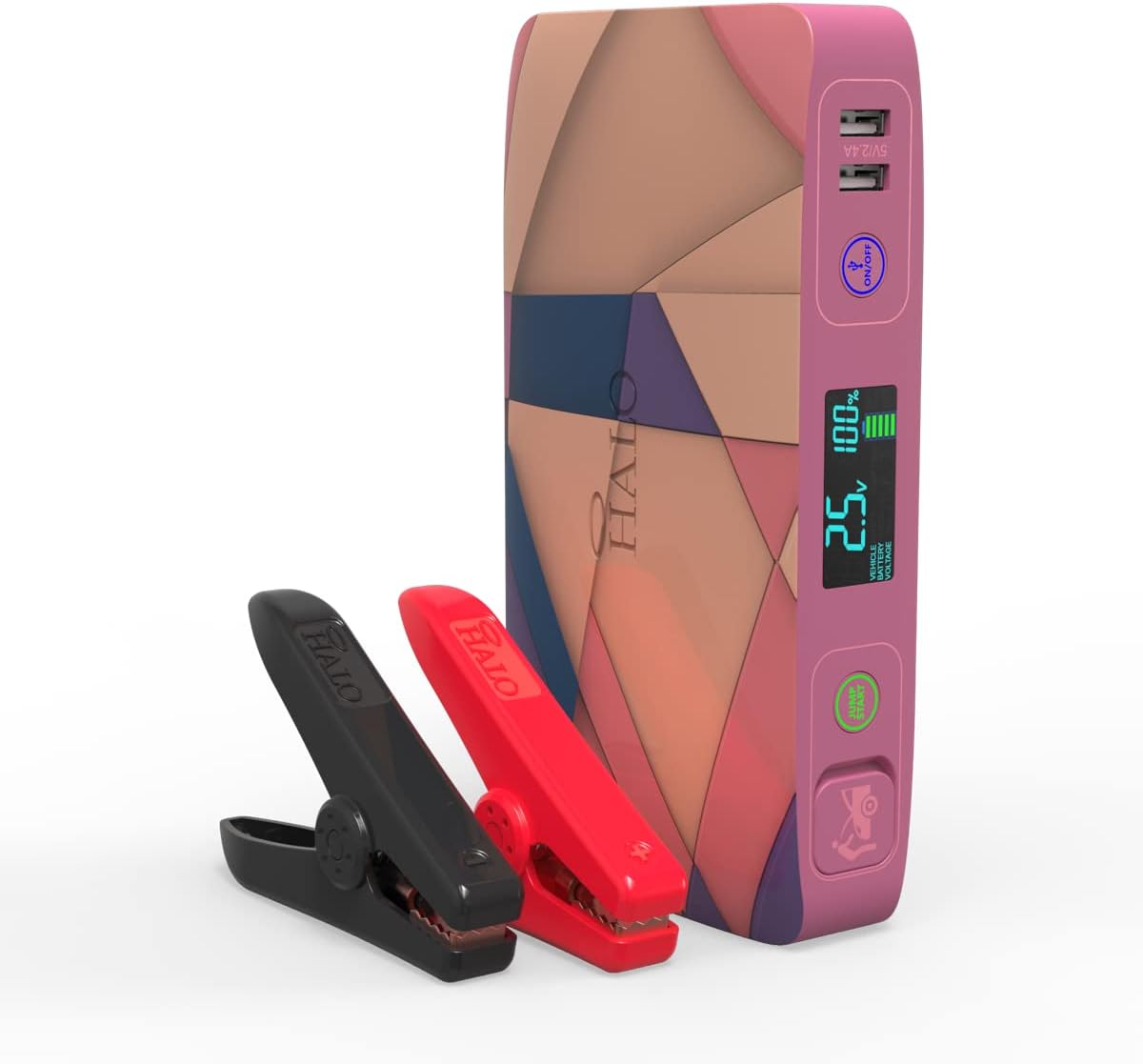Portable Phone Laptop Charger Car Jump Starter with Outlet, LCD Display, Flood Light and Car Charger I943