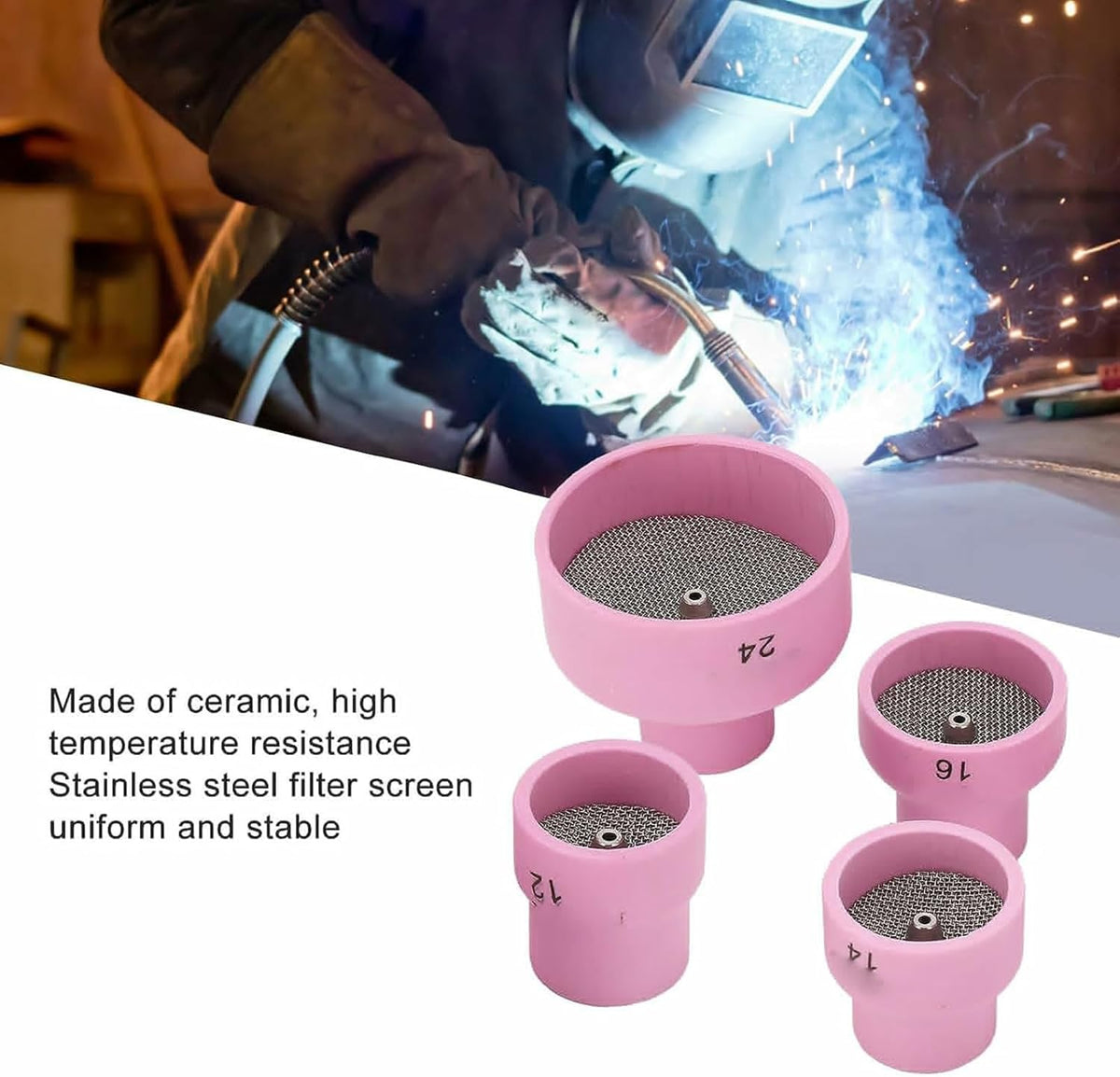 Pack Of 4 Ceramic Nozzles For TIG Welding Torch V754
