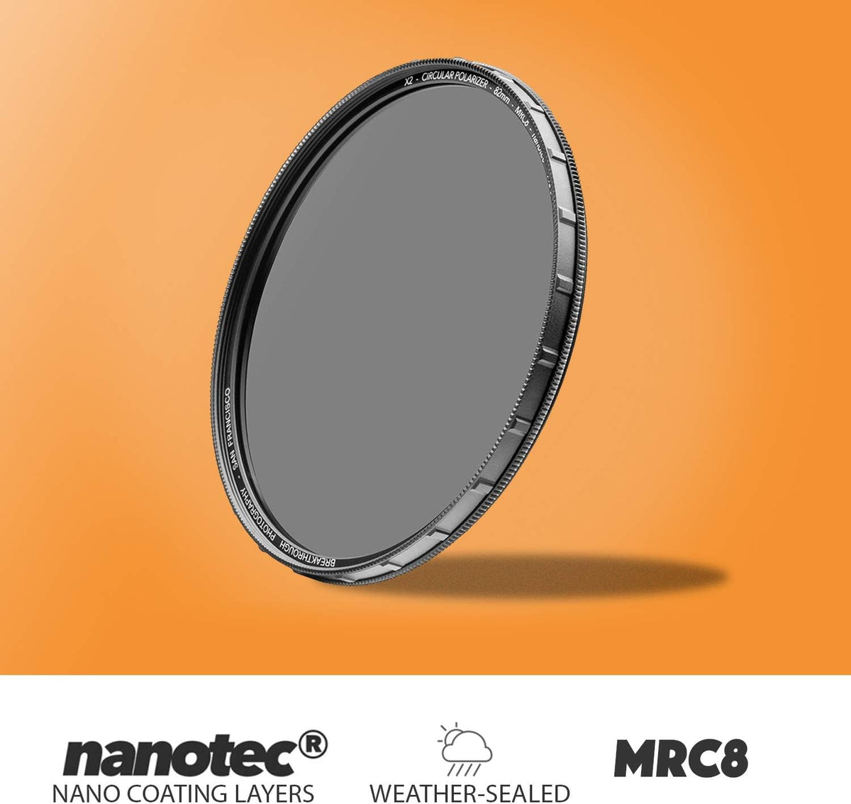 62mm CPL Circular Polarizing Filter for Camera Lenses, Optical Glass, Pack of 2 S455213